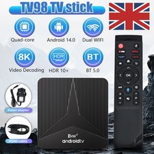 Android 14.0 Smart TV Box 8K HDMI Quad Core HD 2 + 16GB WIFI Media Stream Player