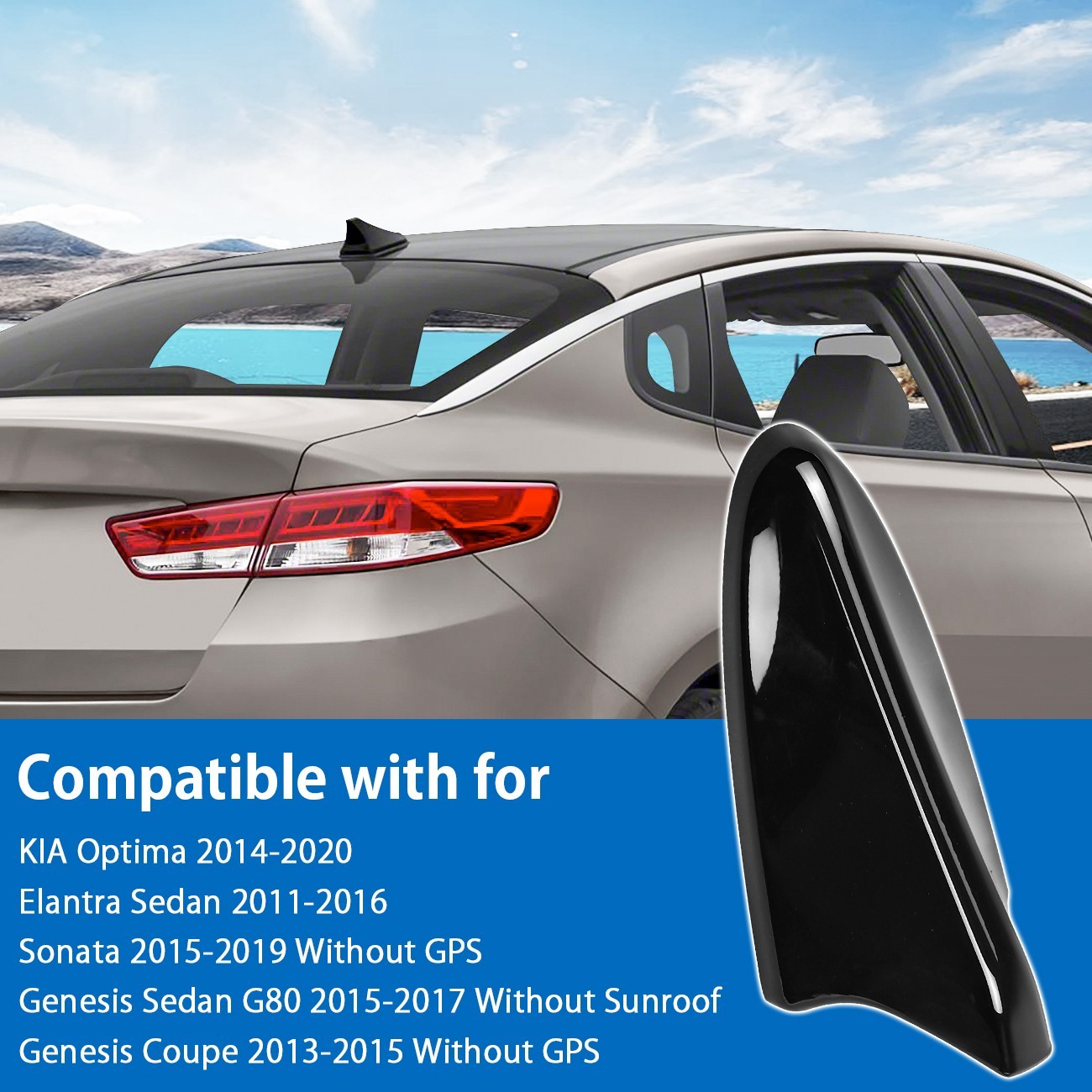 Car Shark Fin Antenna Cover Roof Fit For Kia Optima S SXL Sedan 4-Door 2014-2020