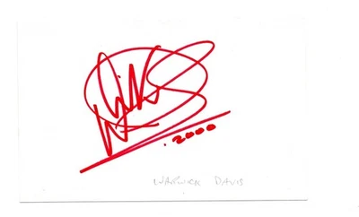 Warwick Davies HARRY POTTER & STAR WARS Actor Signed White Card Autographed - Image 1 of 2
