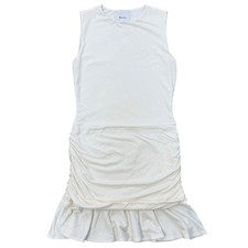 Reformation Amelia Cream Ruched Mini Dress
