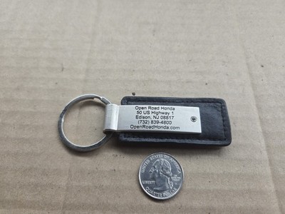 Open Road Honda Edison NJ Vintage Car Dealership Keychain Key Chain Ring Loop 