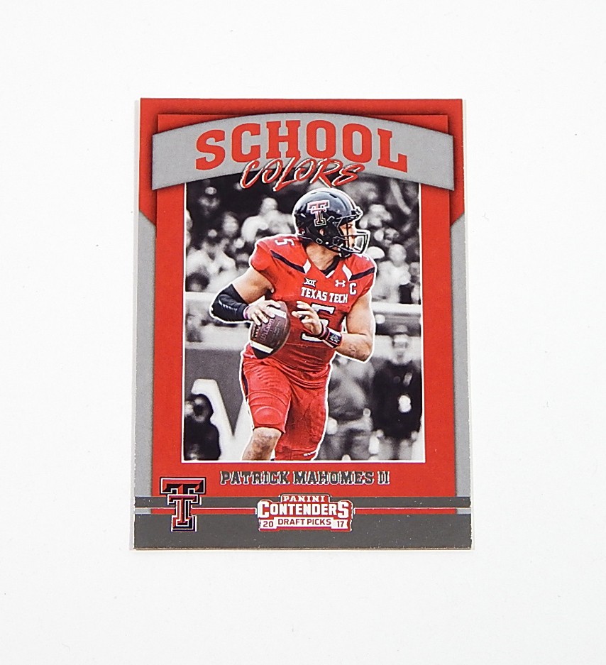 2017 Panini Contenders Draft Picks School Colors Patrick Mahomes II RC #15