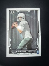 Joe Montanas Son! 2015 Bowman Rookie Nick Montana #110 Tulane NCAA Football Card