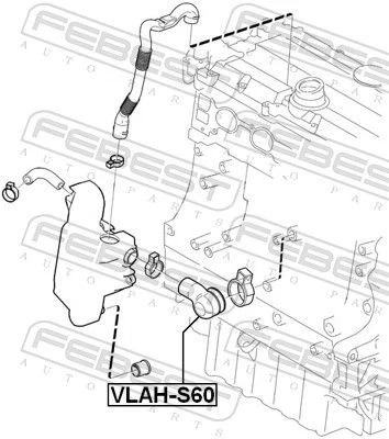 FEBEST MANGUERA, VÁLVULA DE DESCOMPRESIÓN Compatible Con VOLVO S60 S80 V70 XC70 - Imagen 4 de 4