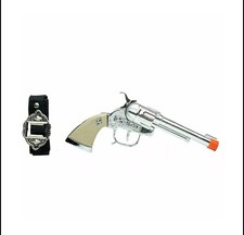 Diecast Repeater Roll Cap Gun Holster Set Toy Western Pistol Revolver Cowboy