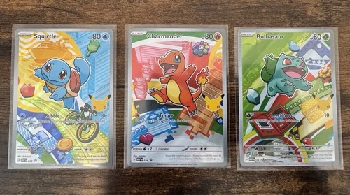 Bulbasaur 037/Charmander 038/Squirtle 039 | First Partner IR Promos Set | NM+/M