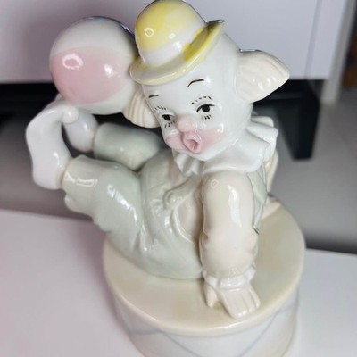 Vintage Summit Collection Porcelain Clown Music Box - Plays ''The Impossible Drea
