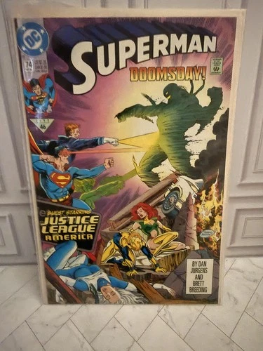 1992 DC Comics Superman Doomsday #74 & Justice League America Superhero Vintage