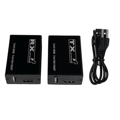 30M Aluminium USB KVM HDMI Extender RJ45 Cat6 Ethernet Netzwerkkabel Zubehör B