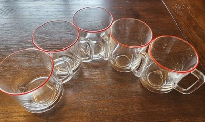 Vintage MCM French Coffee Mugs Set Of 5 Bodum Bistro