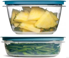 Food Storage Containers, Easy Find Lids, Teal, 9 and 14 cup set, Flex & Seal,...