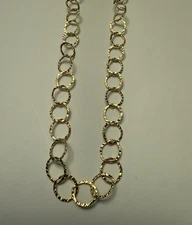 Diamond cut flat round cable chain 8mm, 14kt gold filled. 5ft