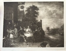 Antiker Druck Der Verlorene um 1901 David Teniers Flämische Genre Kunst Viktorianisch