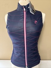 KJUS WOMEN'S GOLF RETENTION VEST XS NAVY SMALL NEW - CLUB LOGO -