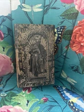 Decorative Book Shaped Box/Trinket Storage Box, 10"x7"x3"Felt Lined Inside