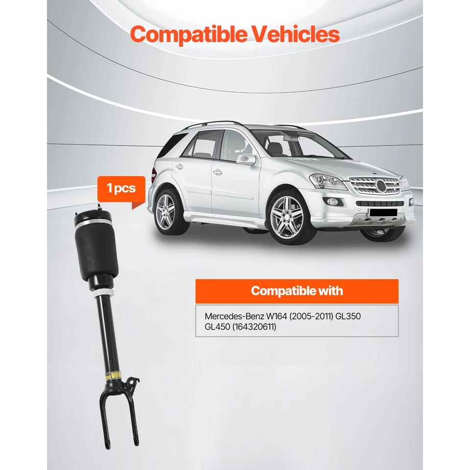 Front Air Suspension Shock Absorber Strut fit Mercedes Benz W164 GL350 GL450 Foto 2 de 4