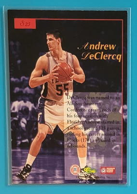 1995 Classic 5 Sport Autograph Edition #S25 Andrew DeClercq