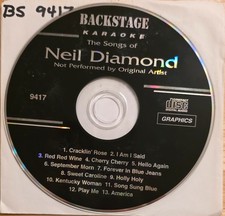 9417   NEIL DIAMOND BACKSTAGE  KARAOKE CDG LOT FL