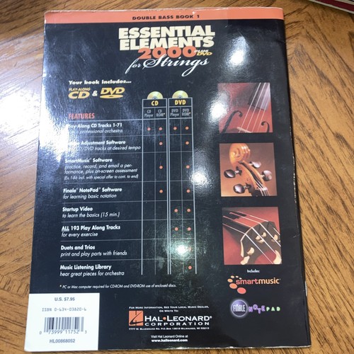 Hal Leonard Essential Elements 2000 For Strings upright Double Bass Book - Picture 2 of 4