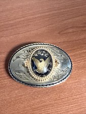 Vintage Cowboy Belt Buckle Eagle Made In USA