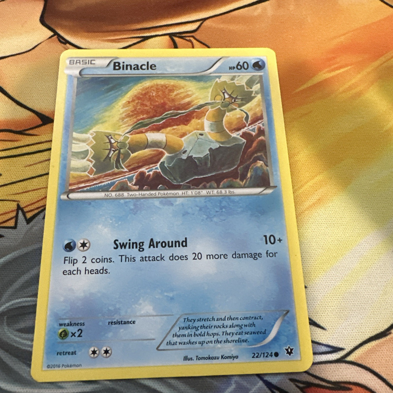 Binacle 22/124 LP - XY Fates Collide Pokemon Card - Tomokazu Komiya Art