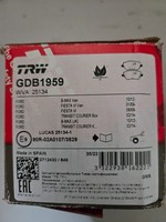 TRW Bremsbelagsatz, Scheibenbremse GDB1959 FüR Ford