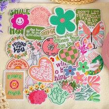 25 Pcs Boho Iron On Patches Flower Butterfly Embroidery Jacket Backpack Set