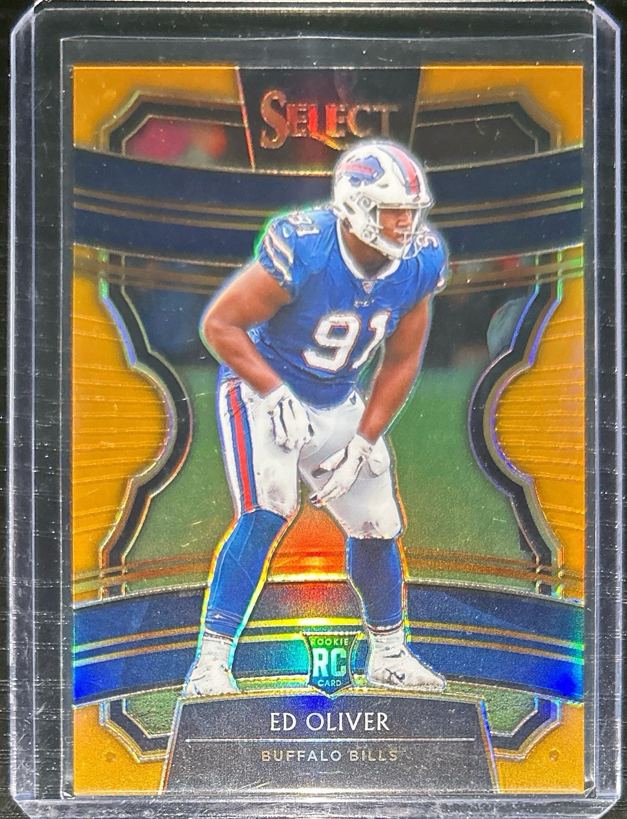 2019 Panini Select - Concourse Rookie Ed Oliver #25 Orange Prizm /49 (RC)