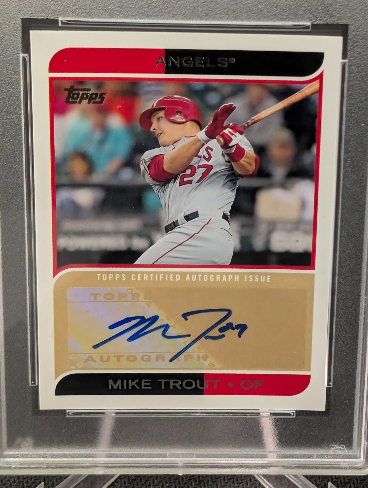 PSA 9 Mike Trout Auto SP Topps Mini MM MT 2nd Year 2012 view 4