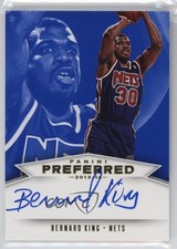 2013-14 Preferred Panini Signatures Blue 7/15 Bernard King #527 Auto HOF 06mc