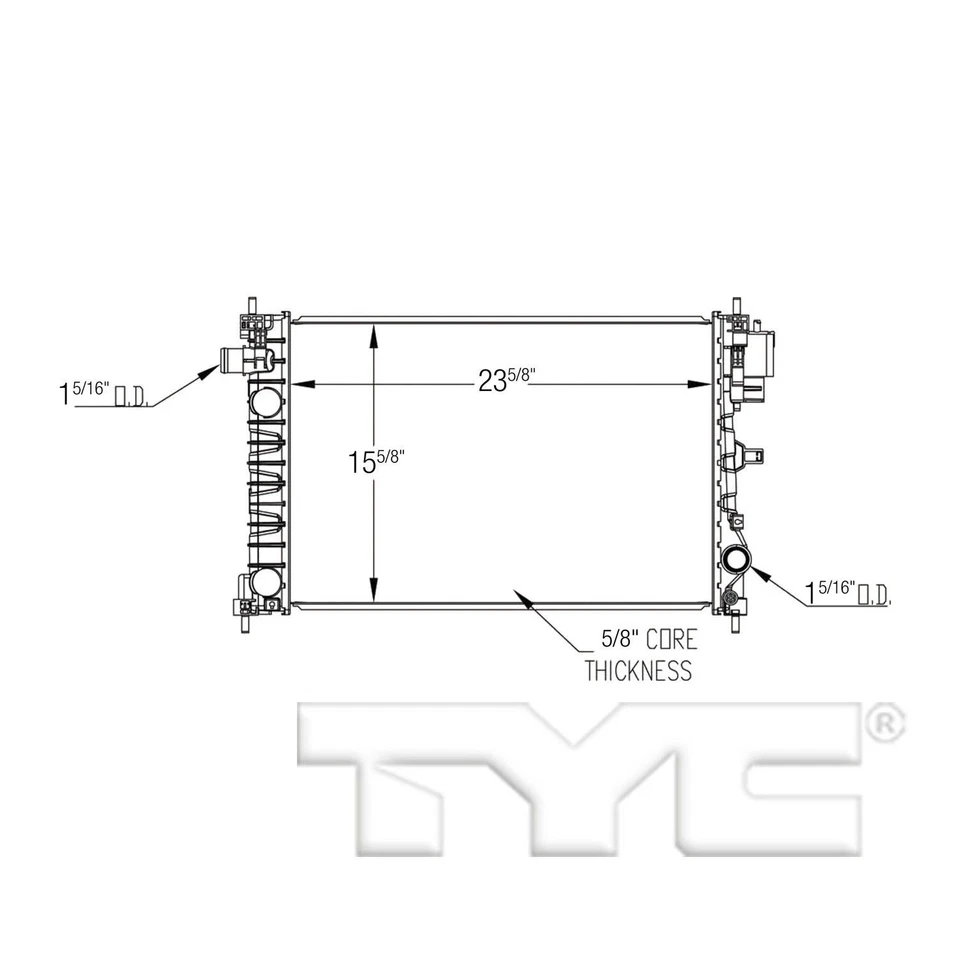 Conjunto de radiador TYC 13590 para Chevrolet Spark 16-20 Foto 4 de 4