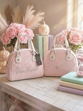 ​Borsa da bowling rosa olandese nera leopardata stampa ghepardo borsetta tracolla