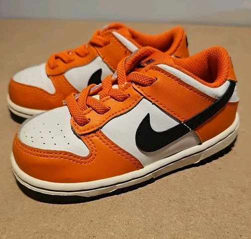 Nike Dunk Low Halloween Safety arancione nero bambino taglia 8C