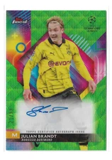 2024 JULIAN BRANDT /99 AUTO TOPPS FINEST UEFA CHAMPIONS LEAGUE WAVE GREEN