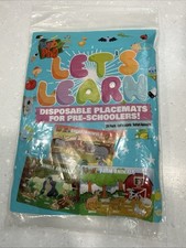 Baby PhD Disposable Placemats Pack Of 18/20 NEW Pre-schoolers Farm Animals