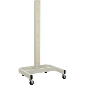 Build-Your-Own  Industrial  Computer Cart with Power Outlets Beige  Industrial