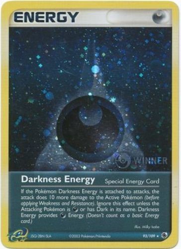 Heavily Played Darkness Energy - 93/109 - (Winner) Holo Promo Pokemon League & C