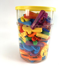 85 Mixed Magnetic Alphabet Letters Numbers Math Symbols Preschool Teacher Lot