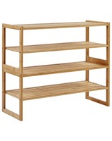 Badregal Schmal Bambusholz Hellbraun 60 Cm Hoch 4 FäCher Lamellen-Optik Uvalda