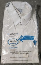 New Vintage 60s Arrow Dress Shirt Decton Sanforized Plus White NOS Mens 16 33
