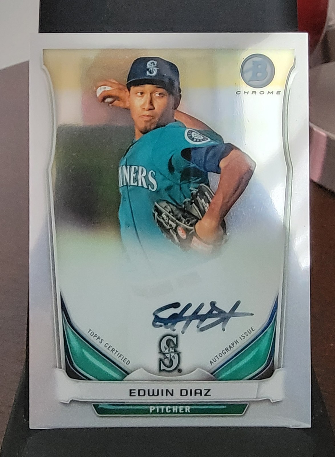 2014 Edwin Diaz Bowman Chrome Auto RC LOS ANGELES DODGERS NEW YORK METS PR 🇵🇷