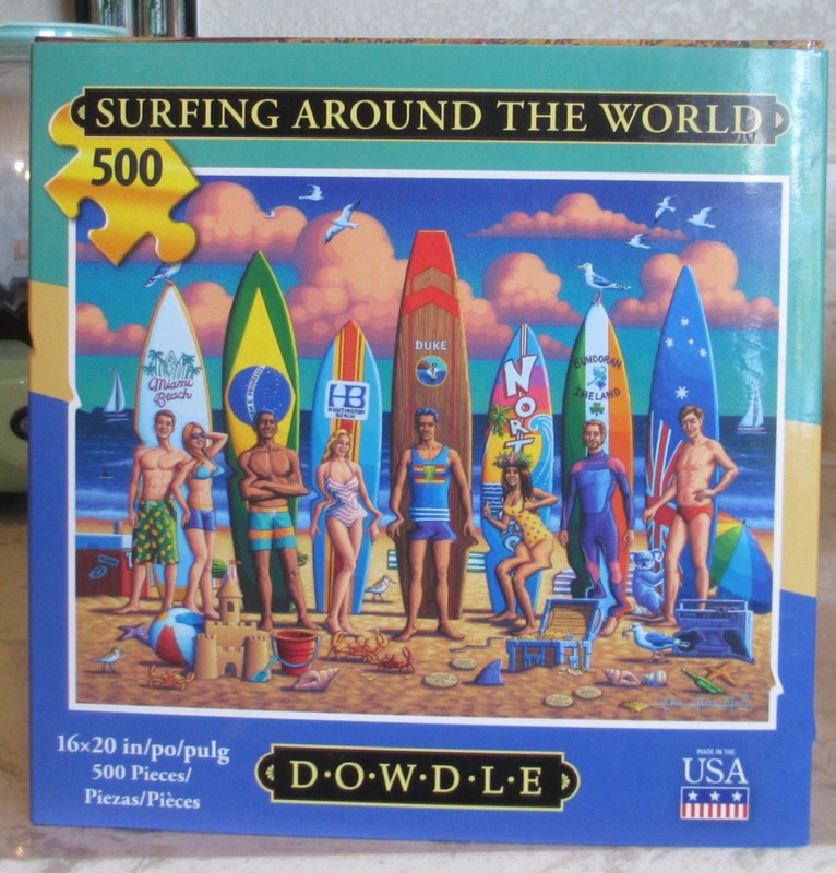 SURFING AROUND THE WORLD BY ERIC DOWDLE - Complete - PUZZLE