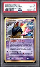 PSA 8 Typhlosion 2006 Pokemon Ex Dragon Frontiers #12 Reverse Holo Pokemon Card