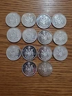 Silver Lot Of 14 Canadian Silver Half Dollar Coins Bu Unc Mostly Proof Like