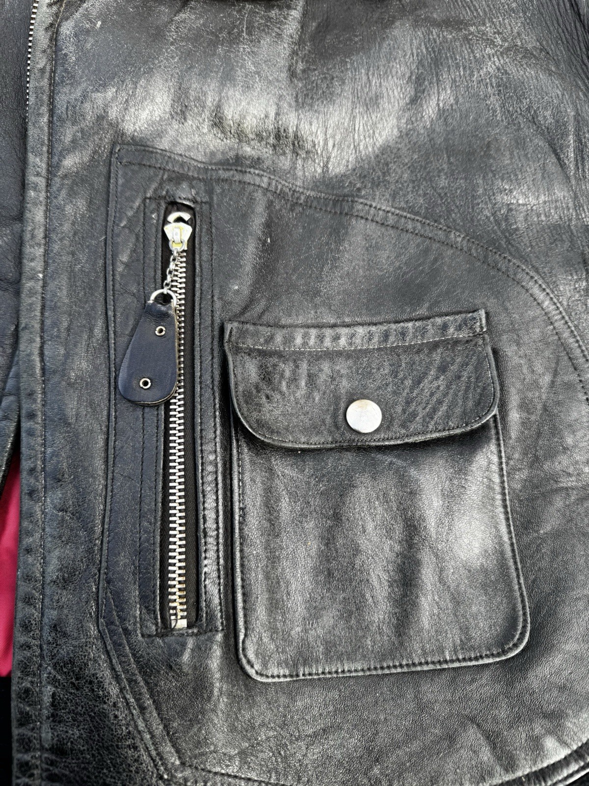 1950s Horsehide Sears Hercules Leather Motorcycle Biker Jacket 38 READ