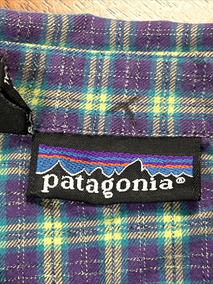 Camisa Patagonia Niños Abotonada Talla Niños 10 Púrpura Manga Larga Foto 3 de 4