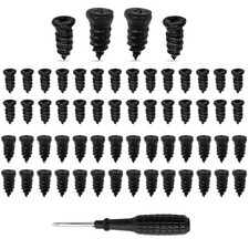 60PCS Car Tire Plug Kit with Screwdriver, Rubber Flat Tire Repair black-60pcs