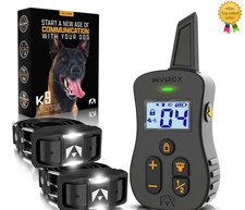 INVIROX Dog Shock Collars [Ultra K9 X2] 124 Training Levels, 4 Powerful Modes.