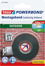 Tesa Powerbond Foam Double Sided Mounting Tape for Outdoors Use 1.5 M X 19 Mm