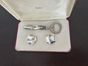 Cartier Perrier Rare Vintage Bottle Opener and Corks Perrier 925 Sterling Silver
